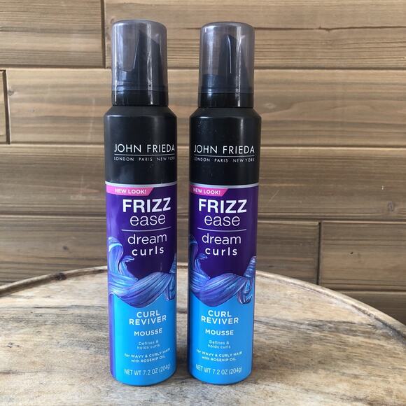 (2) John Frieda Frizz Ease Curl Reviver Mousse, 7.2 oz Each - Picture 1 of 6